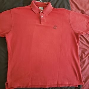 Men's red polo shirt by Faconnable. Size Medium.